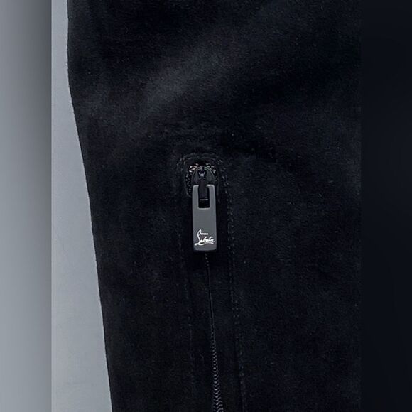 Christian Louboutin Black Stretchadoxa Botta Alta Suede Boots size 37 - Picture 12 of 16